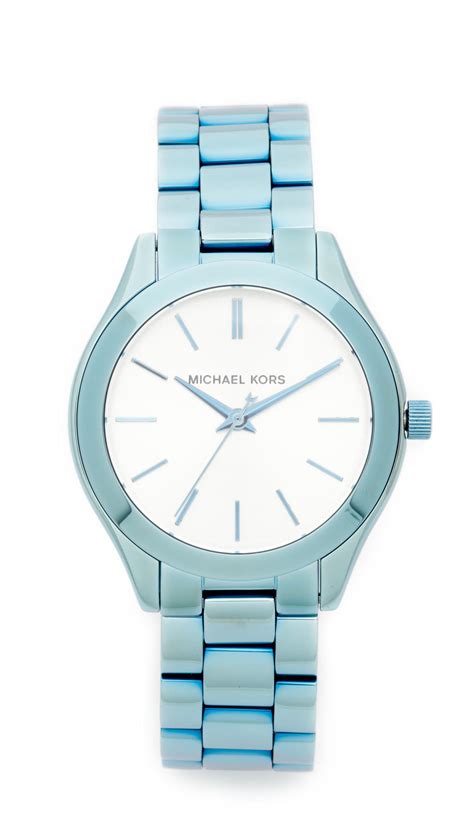 michael kors mini slim runway watch blue|Michael Kors Watch mk8507.